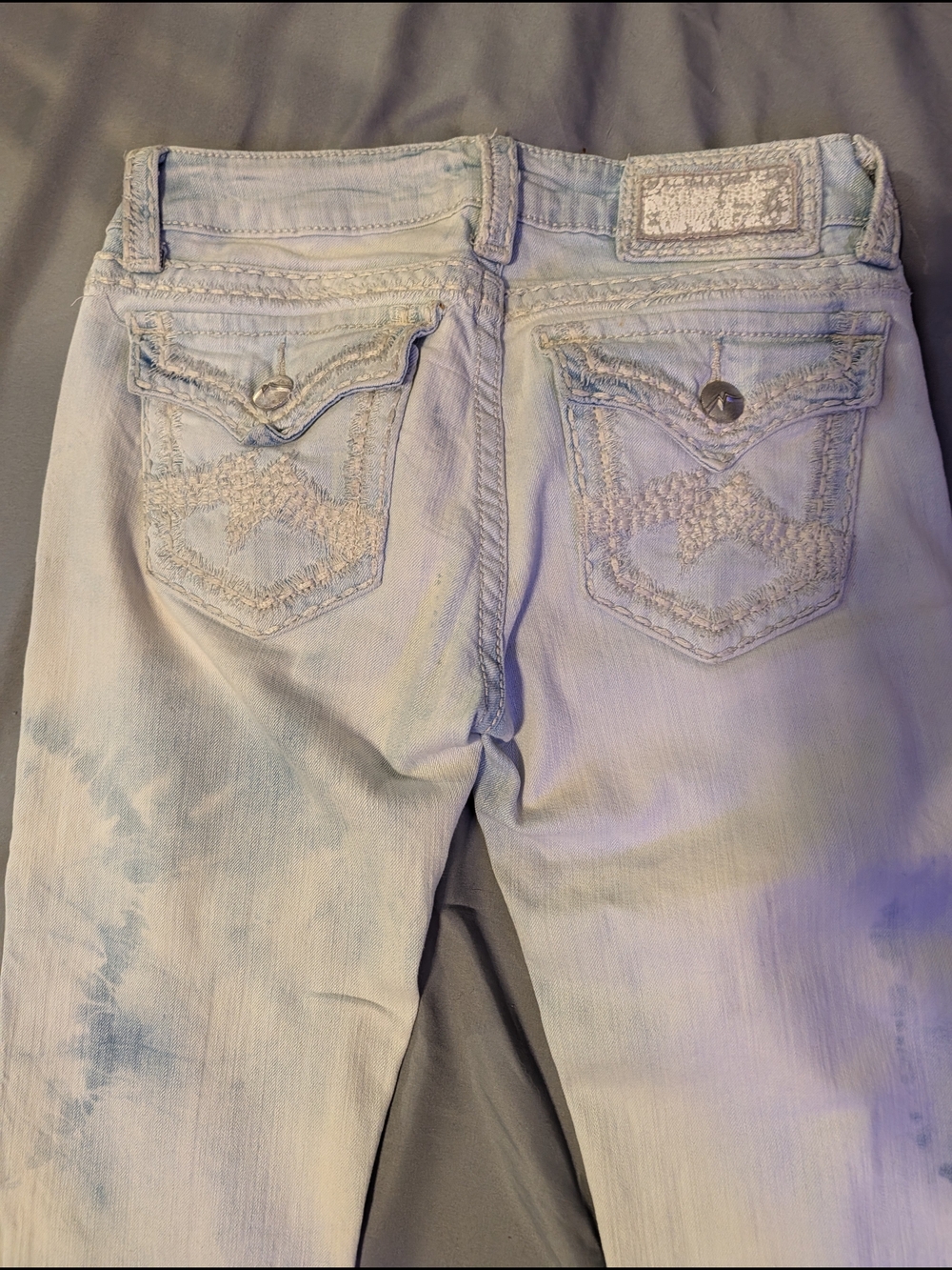 Miss Me Light Wash Bootcut Jeans with Embroidered Back Pockets